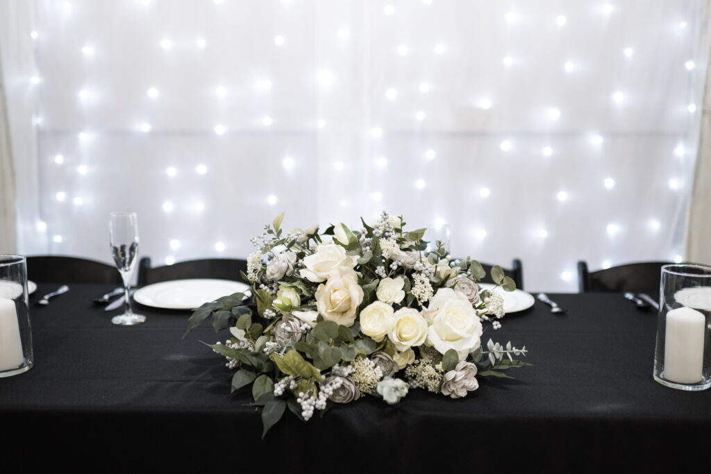 Thoughtful event details inside a Western Illinois small town venue